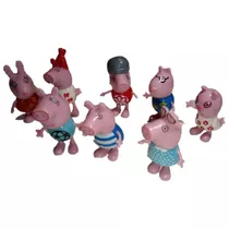 Set De Juguetes Pig Cerditos Peppa Muñecos Goma Amigos Pepa