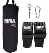 Saco De Boxeo Mma 100 Cm Con Relleno + Guantes Mma