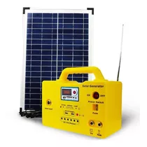 Kit Panel Solar + Batería + 6 Bombillos - Carga Celulares