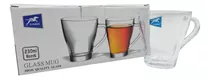 Tazas Cafe Vidrio Set 6 Piezas 230ml 9cm Alto