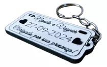 20 Chaveiros Lembrancinhas Casamento Placa De Carro Mdf Cru