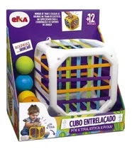 Cubo Infantil Entrelaçado Didático Colorido Elka 1171