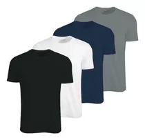 Kit 4 Camisetas Masculina Plus Size Camisa Básica Malha Fria
