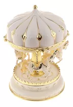 Carrossel Music Box Rotating Horses Casamento Romântico