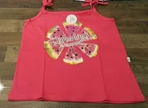 Remera Musculosa De Nena Algodón Con Estampa Frontal