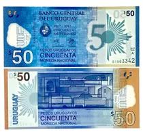 Cédula Uruguai - 50 Pesos 2017 - Polímero Fe