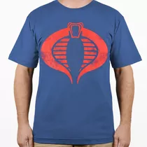 Camiseta Comandos Em Ação Gi Joe Logo Cobra Efeito Desgaste