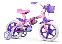 Bicicleta Infantil Nathor Aro 12 Cat Rosa Com Rodinhas