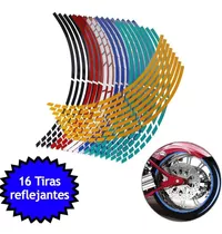Tira Cortes Reflejante Cinta Pegatina Auto Moto Rin 15-18