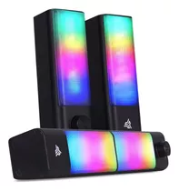 Caixa Caixinha Som Gamer Pc Computador Subwoofer Led Chroma