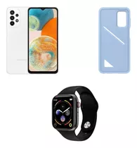 Combo Celular Samsung A23 128gb 4gb Blanco C/funda + Reloj