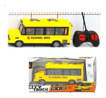 Ônibus Carro Carrinho De Controle Remoto Bus Com Luz