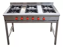 Anafe, Ticgas, 6 Platos, Inox (quemador 180mm), Gas Licuado