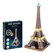 Quebra Cabeça 3d Torre Eiffel Com Led 390mm Revell Revell