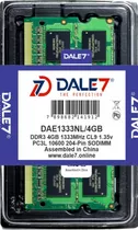 Memória Dale7 Ddr3l 4gb 1333 Mhz Notebook 1.35v Kit C/02