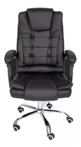 Cadeira De Escritório Best Chair Confort Cpb Ergonômica  Preta Com Estofado De Couro Sintético