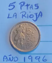 Moneda 5 Pesetas  La Rioja   España De Canto Doble Año 1996