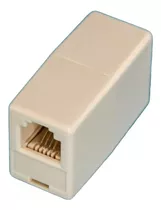 Union Empalme Cupla Rj-11 Doble Hembra Cable Telefono Marfil