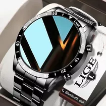 Smartwatch Relógio Inteligente Lige Sport Pro Caixa Aço Inox
