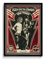 Cuadro Iggy And The Stooges 20x30 (marco+lámina+vidrio)