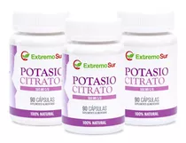 Pack 3 Citrato De Potasio 550mg 270capsulas 100%natural Sabor Sin Sabor