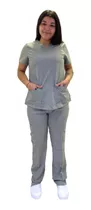 Conjunto Médico Enfermero Elastizado Dama Spandex Entallado