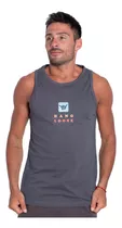 Musculosa Hang Loose Volt Hombre Moda Gris Topo