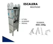 Escalera Multiuso Andamio Extensible 4.7 Metros Plegable