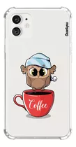 Capa Capinha Com Nome Personalizada Café Coruja