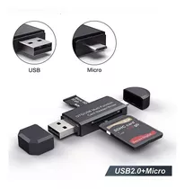 Lector De Tarjetas Tipo C Adaptador Usb Micro Usb Sd Microsd