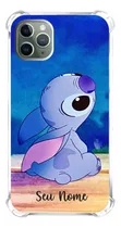 Capa Capinha Personalizada Com Seu Nome Stitch Sentado