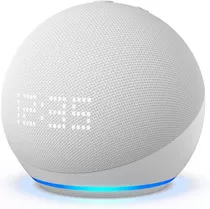 Amazon Echo Dot 5th Gen Con Reloj - Glacier White - Blanco