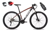 Bicicleta Aro 29 Ksw Shimano 24v Trava Freio Hidráulico K-7 Cor Preto/vermelho Tamanho Do Quadro 17