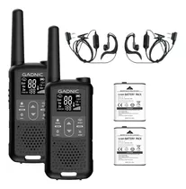 Handy Gadnic Walkie Talkie X2 3 Niveles 22 Canales Clima Color Negro