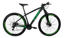 Bicicleta Aro 29 Ksw Xlt Câmbios Shimano 21v - Cubo Roletado Cor Preto/verde Tamanho Do Quadro 17