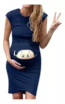 Minivestidos Con Estampado De Accesorios Para Embarazadas Pa