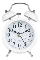 Reloj De Mesa   Analógico Aguia Power Vintage Alto Metal Presente Mesa Antigo Decorativo Despertador  -  Branco 