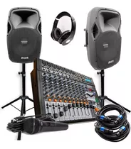 Combo  Excellence Consola+bafles15''+mic+auric+tripode+cable