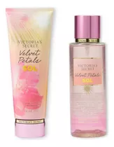 Body Splash+crema Victoria's Secret Velvet Petals Sol+bolsa