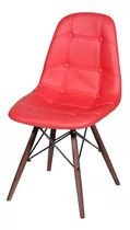 Cadeira Eames Eifeel Botone Base Escura Vermelha 83x44x39cm