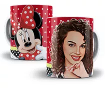 Caneca Minnie Mouse Com Sua Caricatura Personalizada