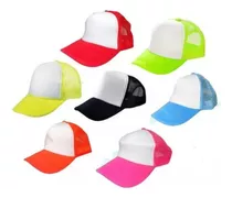 Gorra Visera Trucker Bicolor Cap Fluo Cotillon Sublimar X5