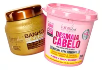 Kit Desmaia Cabelo 350g + Banho De Verniz Forever Liss 250g