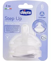 Bico De Mamadeira Step Up Fluxo Papa 6m+ 2 Unidades Chicco