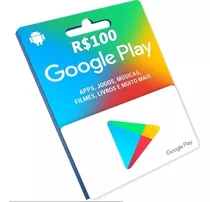 Cartão Google Play Store Gift Card R$100 Reais Br Android