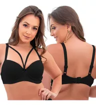 Kit 5 Sutiãs Plus Size Strappy Reforçado Soutien Bojão 