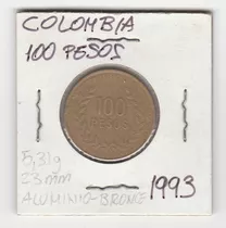 Moneda Colombia 100 Pesos 1993 F/vf