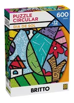 Quebra Cabeça Circular Dia De Sol Romero Britto 600pçs Grow