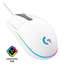 Mouse Gamer Logitech G203 New Rgb Lightsync White