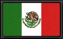 Pack 10 Mexico Parche Bandera Bordada